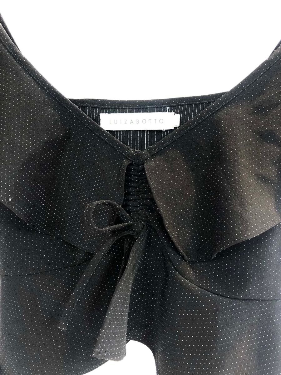 Cropped babados preto estampa poá LUIZA BOTTO, foto 2