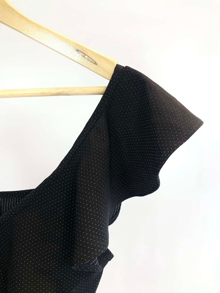 Cropped babados preto estampa poá LUIZA BOTTO, foto 3