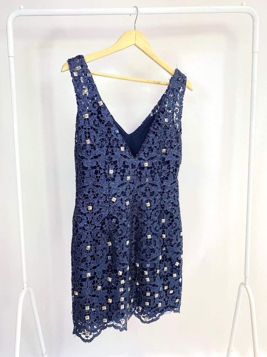Vestido azul com renda VIVAZ, foto 3