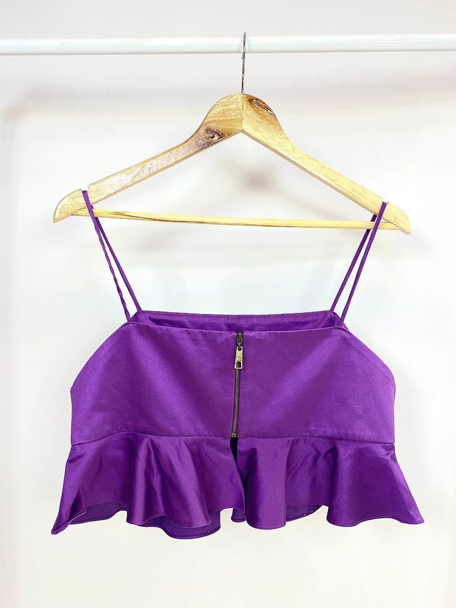 Top roxo com detalhe de babado NV, foto 2