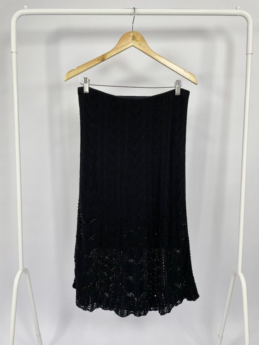 Saia midi preta tricot RALPH LAUREN, foto 3