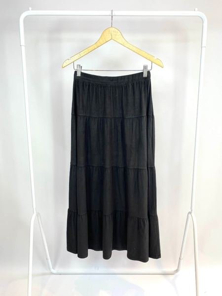 Saia suede midi preta CALVIN KLEIN