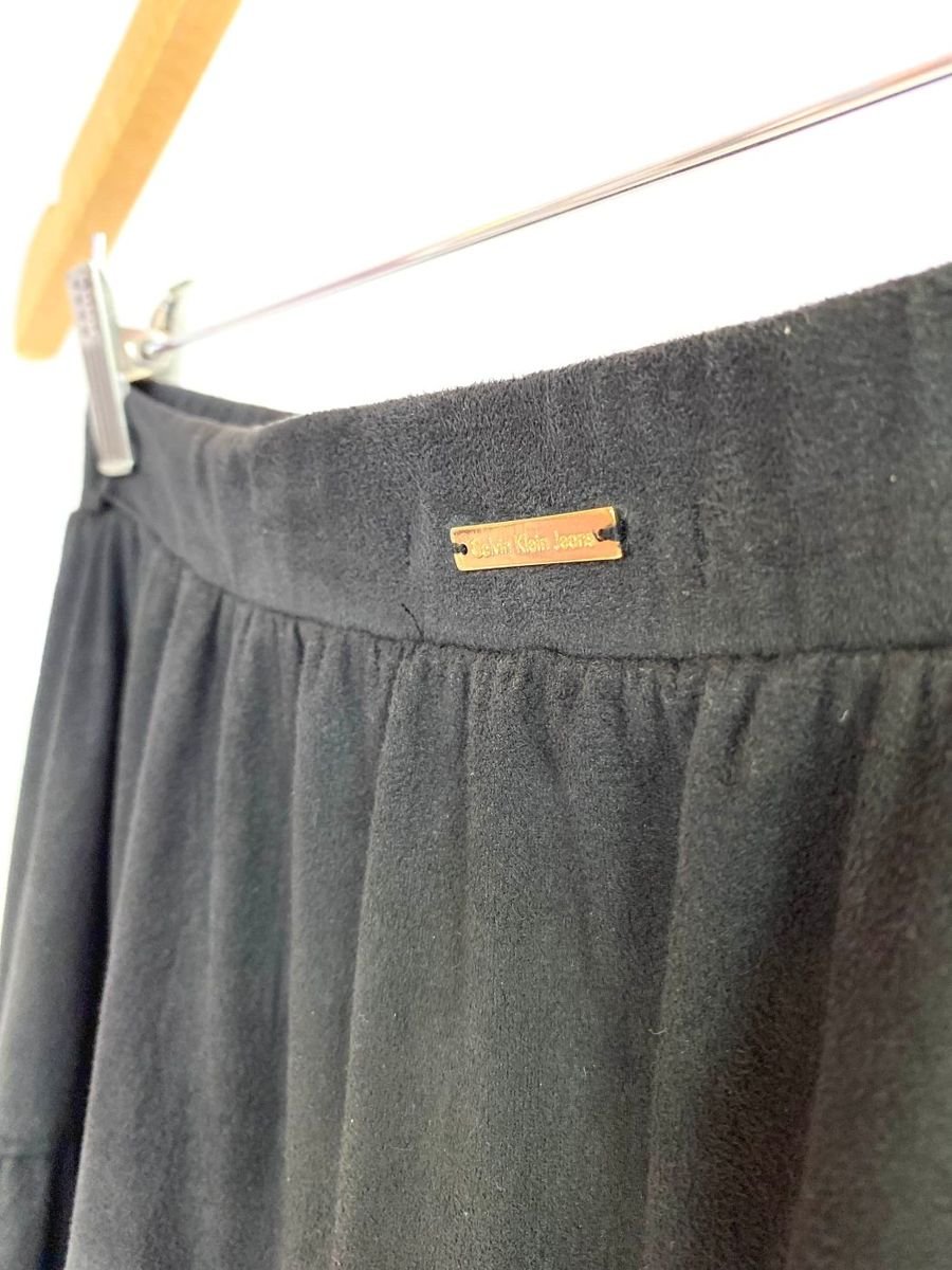 Saia suede midi preta CALVIN KLEIN, foto 4