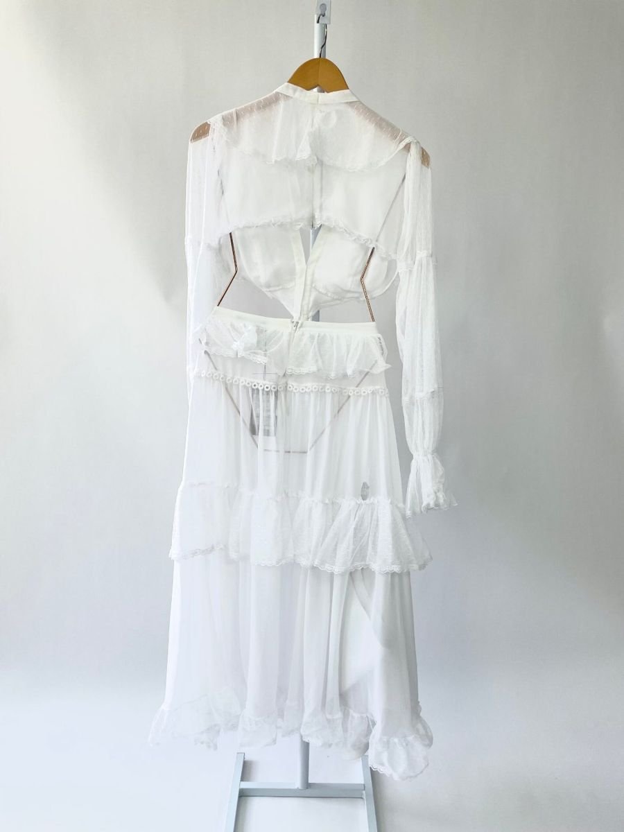Vestido branco renda e recorte na cintura FABULOUS AGILITÁ, foto 2