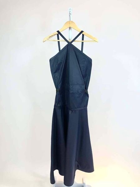 Vestido midi azul marinho MIXED