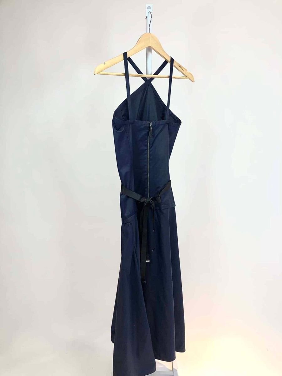 Vestido midi azul marinho MIXED, foto 4