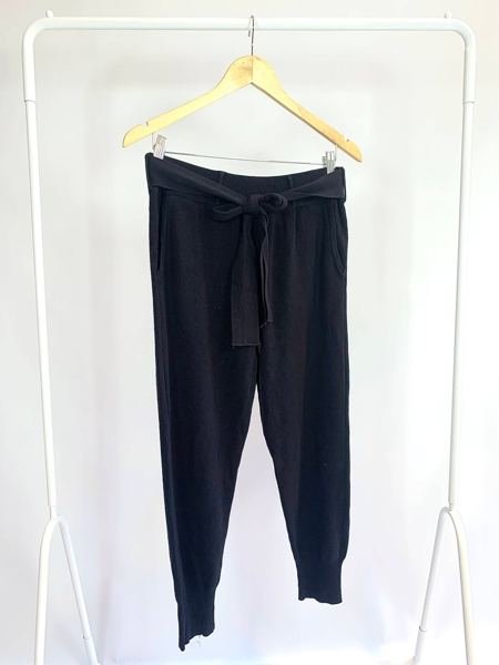 Calça jogger tricot preta ZARA