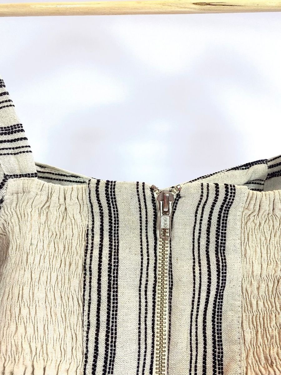 Cropped listrado bege e preto LUIZA BOTTO, foto 4