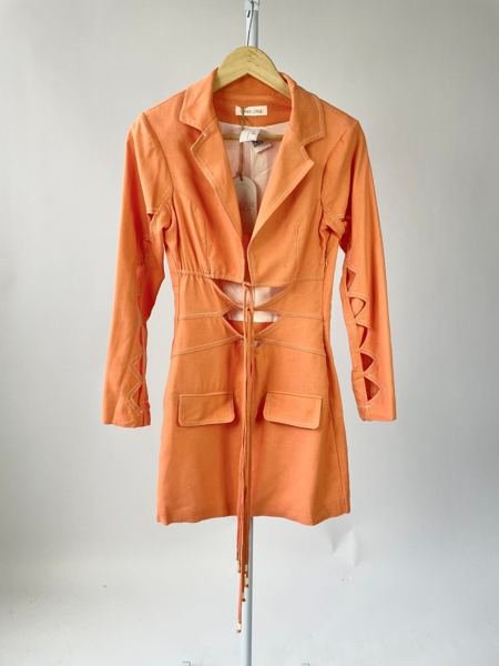 Vestido cuto laranja amarração na frente OTHER GIRLS