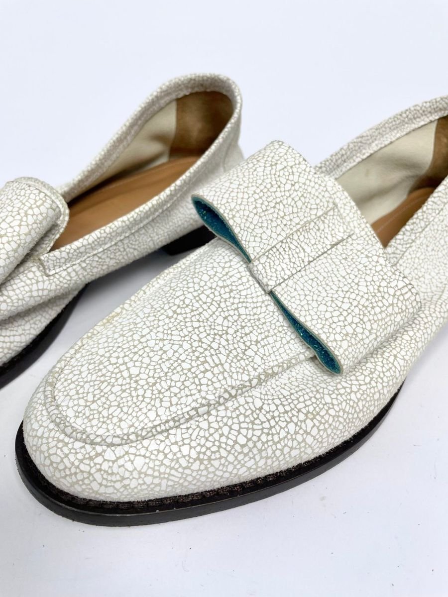 Mocassim branco texturizado BOTTI, foto 2