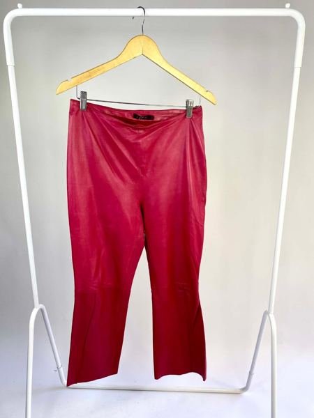 Calça rosa de couro ABRAND