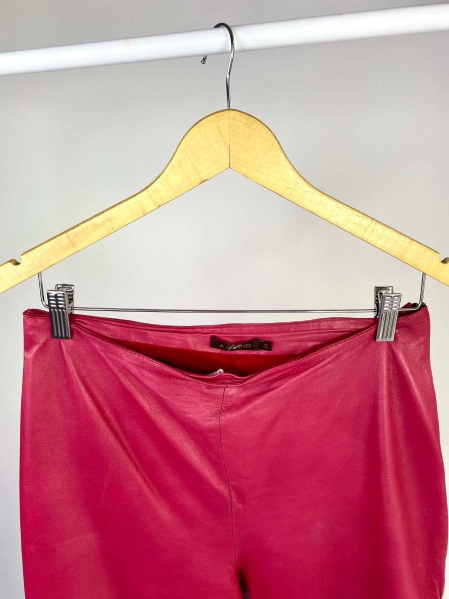 Calça rosa de couro ABRAND, foto 2