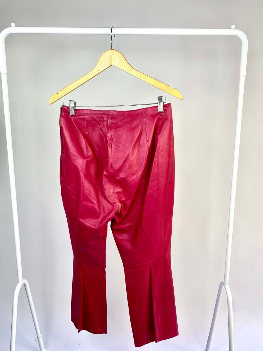 Calça rosa de couro ABRAND, foto 3