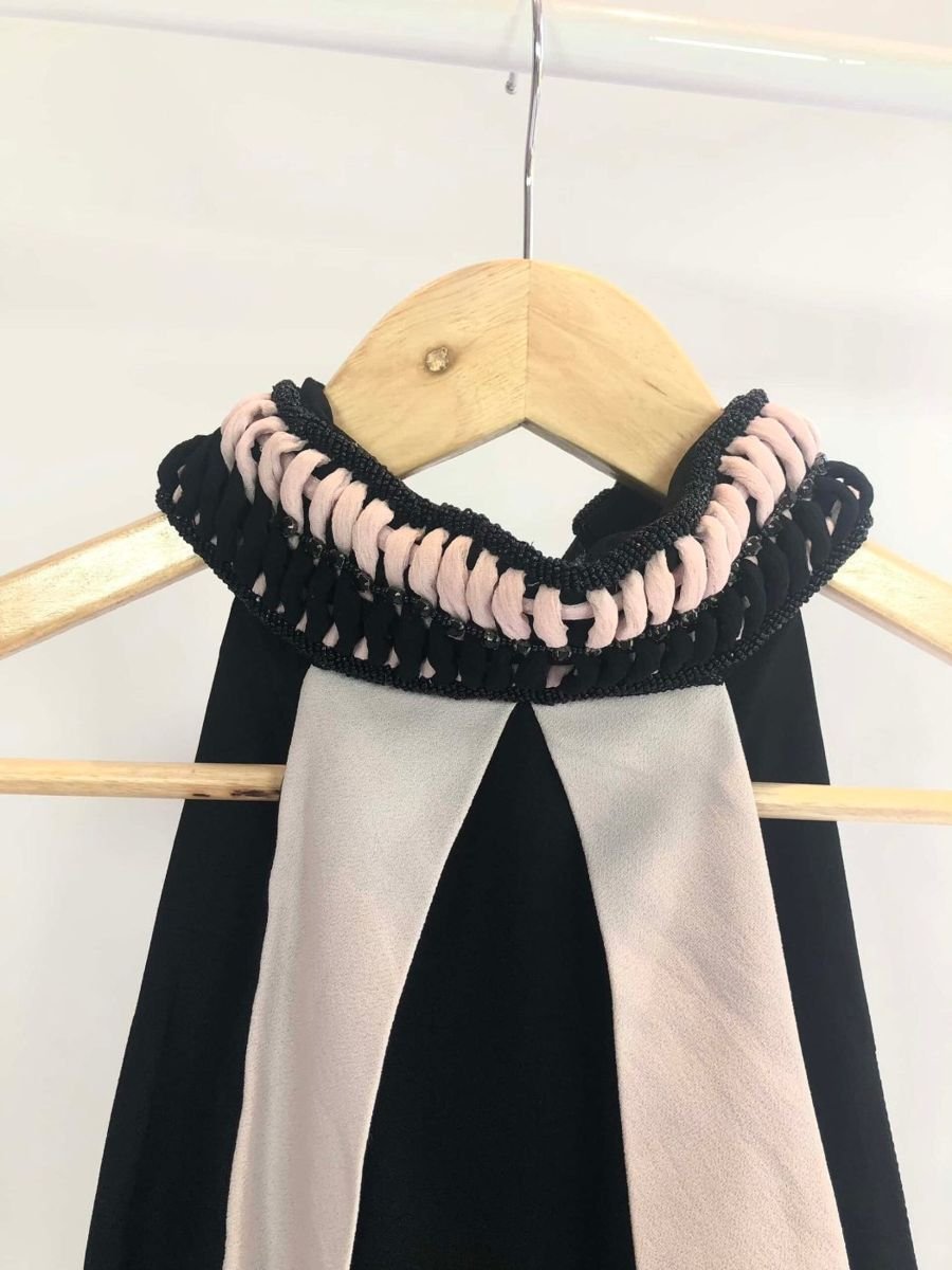 Vestido curto manga curta detalhe na gola ANIMALE, foto 2