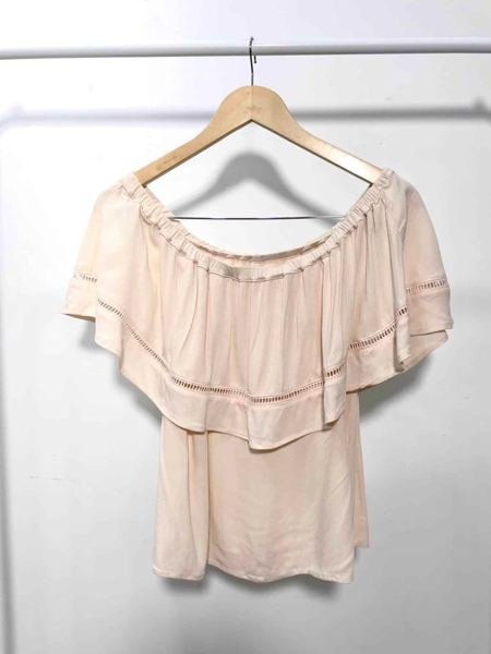 Blusa bege com babados ATEEN