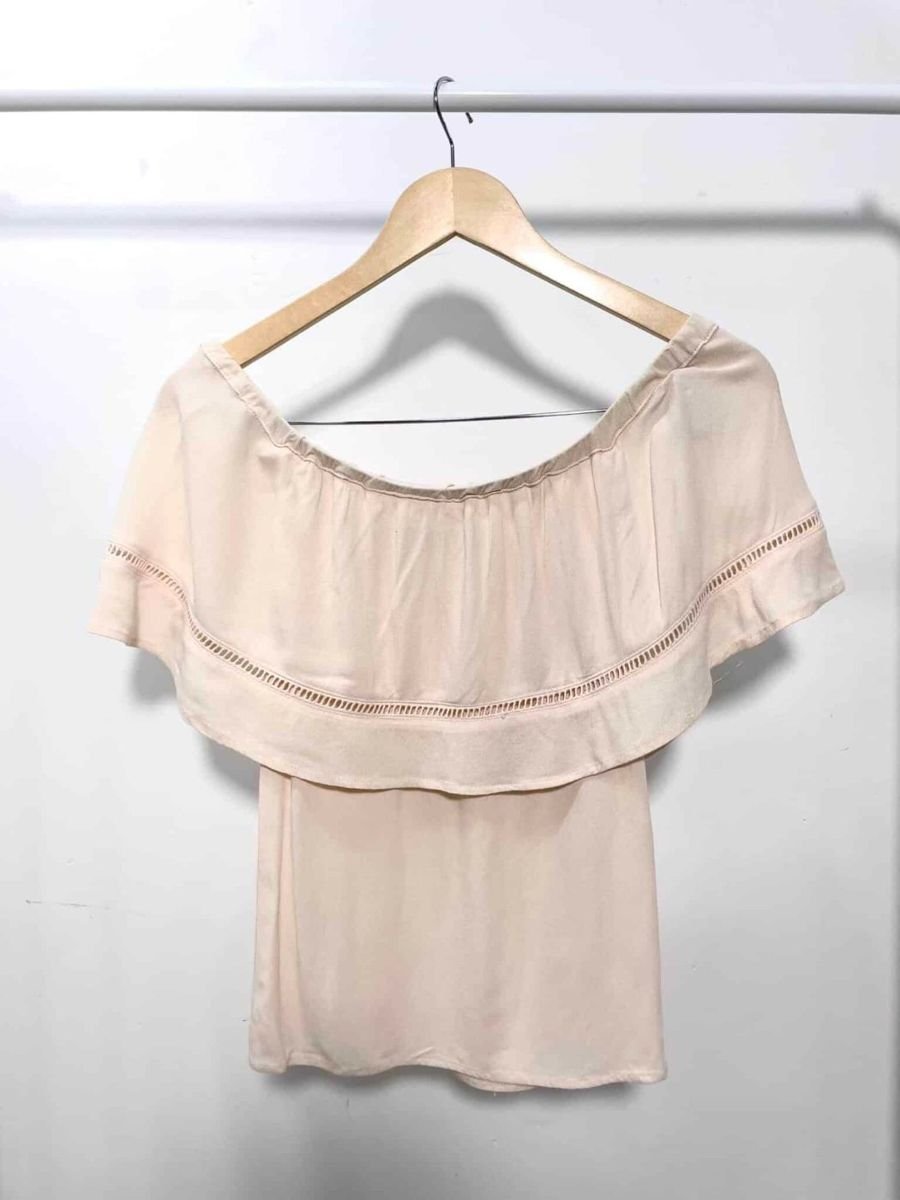 Blusa bege com babados ATEEN, foto 3