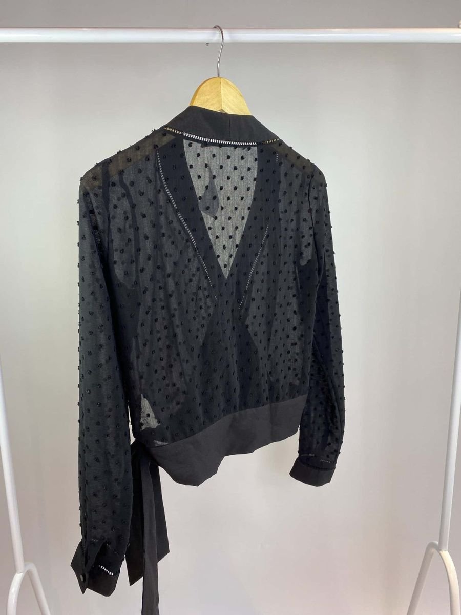 Blusa preta com textura EVA, foto 4