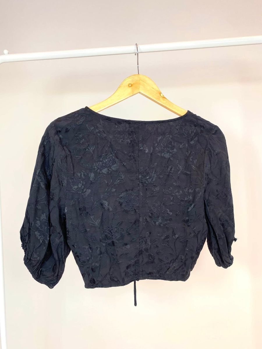 Blusa preta com bordado STAUD, foto 3