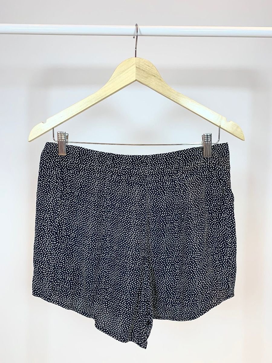 Short crepe preto com bolinhas VIX, foto 3