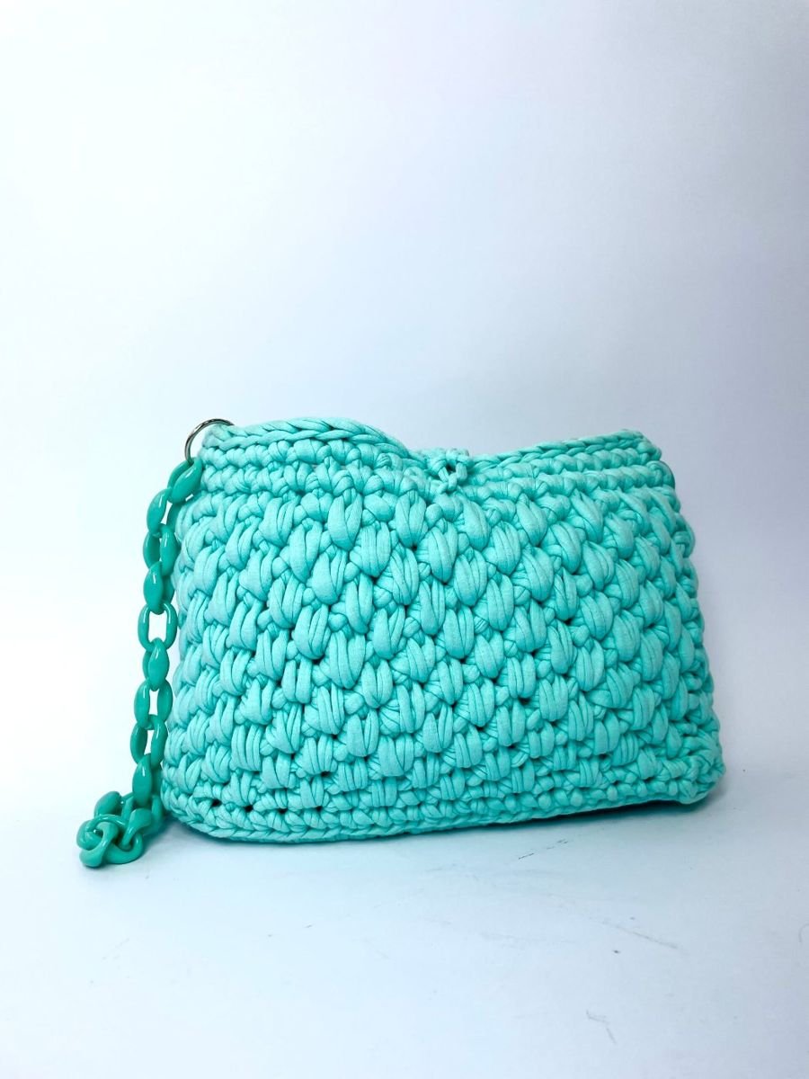 Bolsa azul claro crochet FG DESIGN CROCHET, foto 2