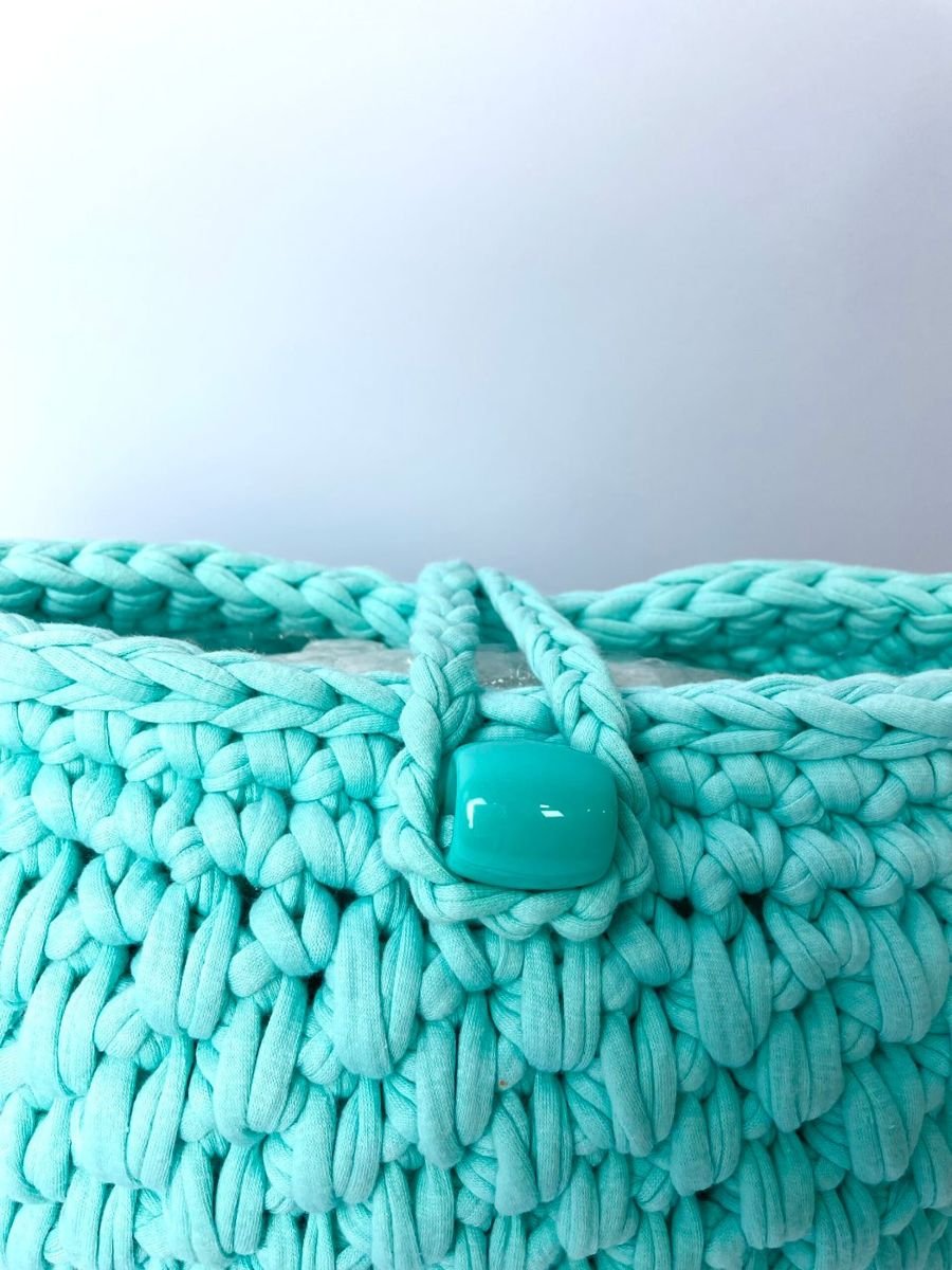 Bolsa azul claro crochet FG DESIGN CROCHET, foto 3