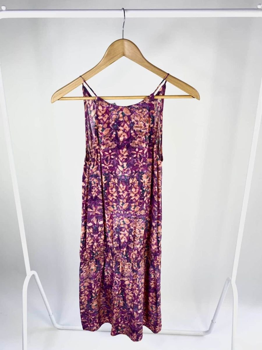 Vestido rosa de seda com fundo colorido ATEEN, foto 2