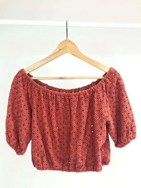 Blusa de laise terracota MARIA FILO