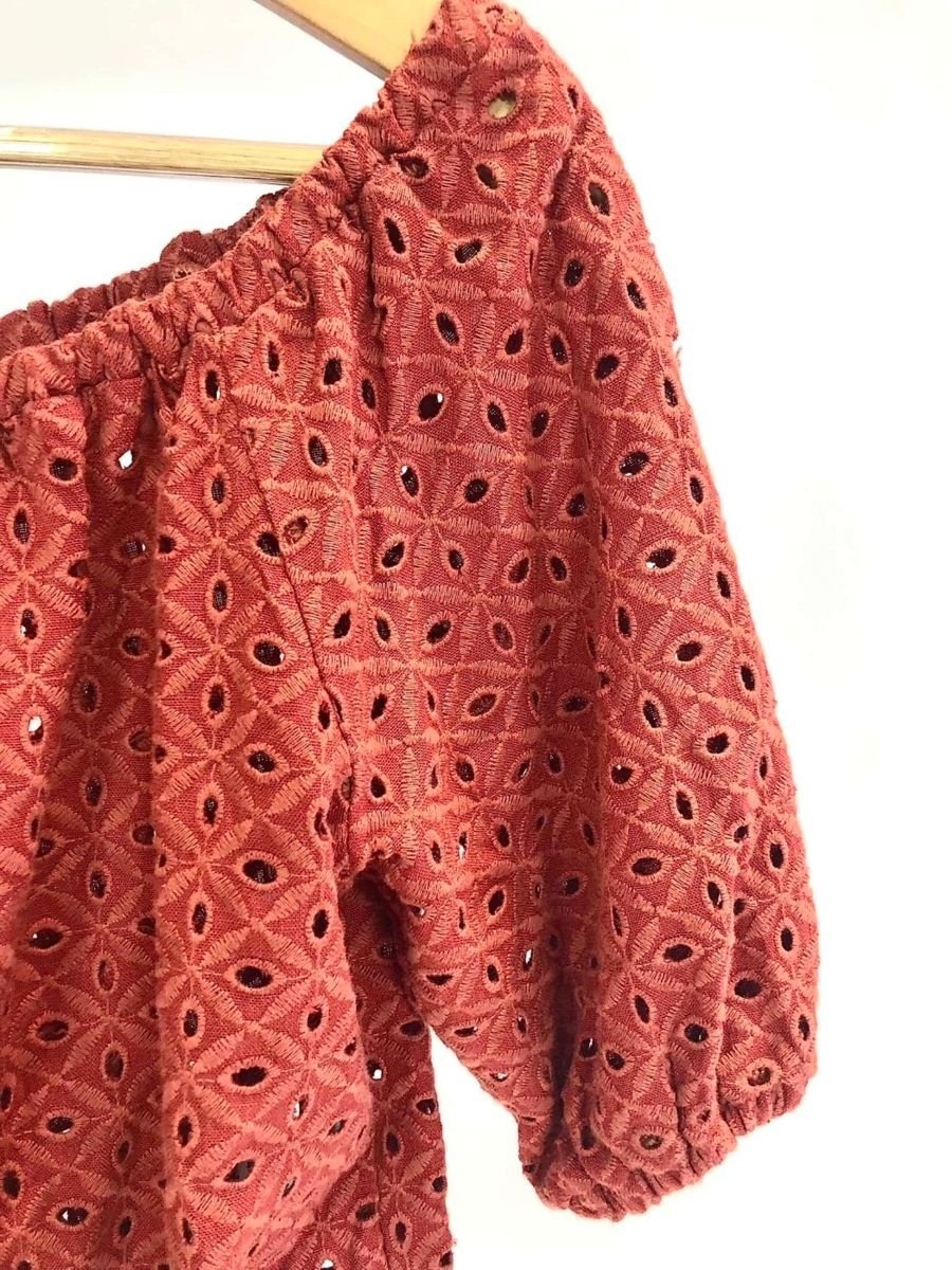 Blusa de laise terracota MARIA FILO, foto 2