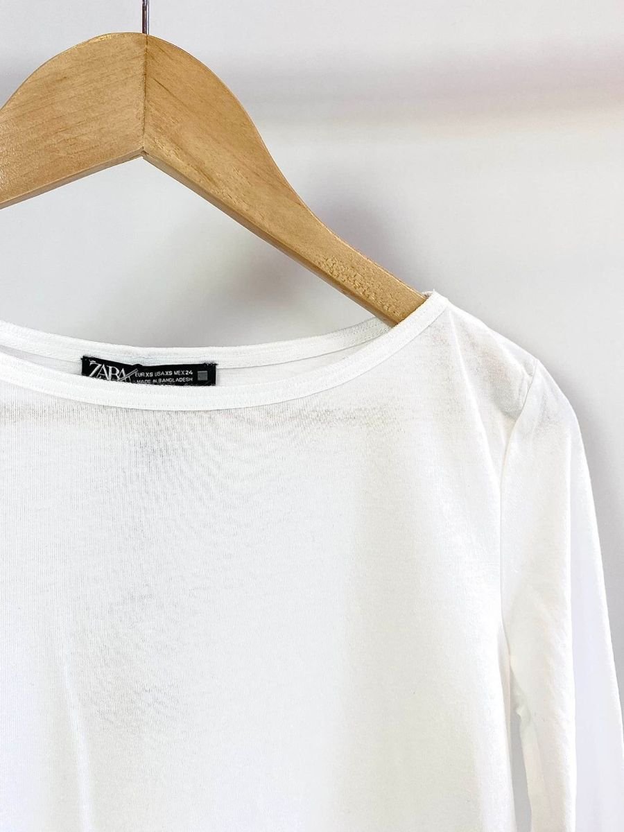 Blusa branca de malha ZARA, foto 2