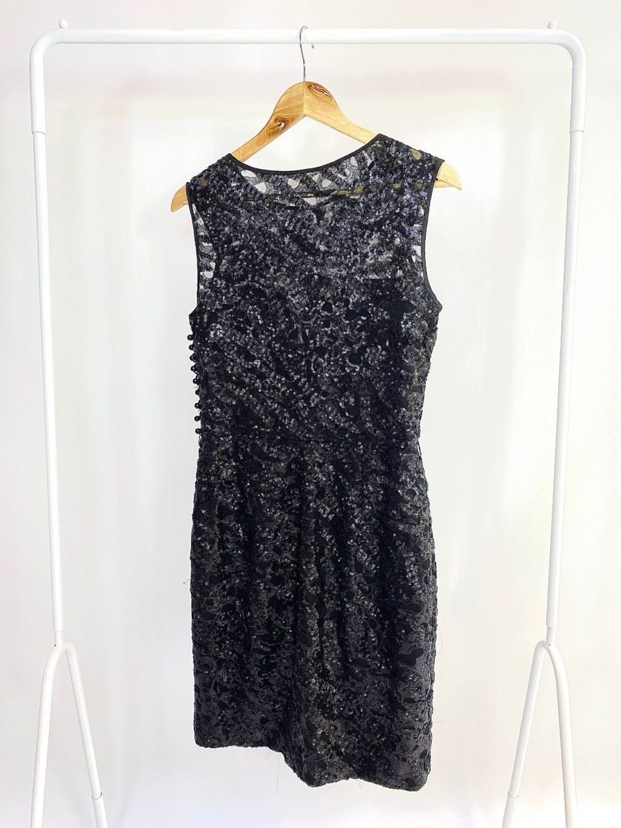 Vestido curto preto de paete VIVAZ, foto 3