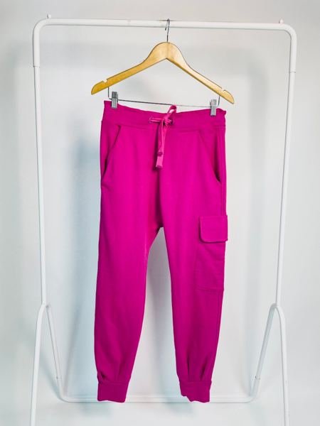 Calça fucsia moletom jogger com bolso cargo ANIMALE