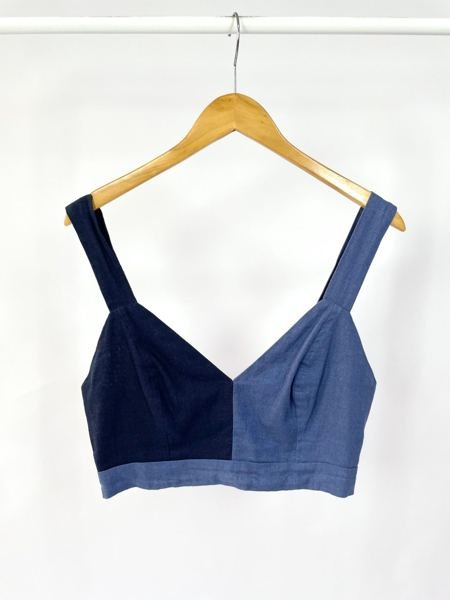Top jeans azul DRESS TO