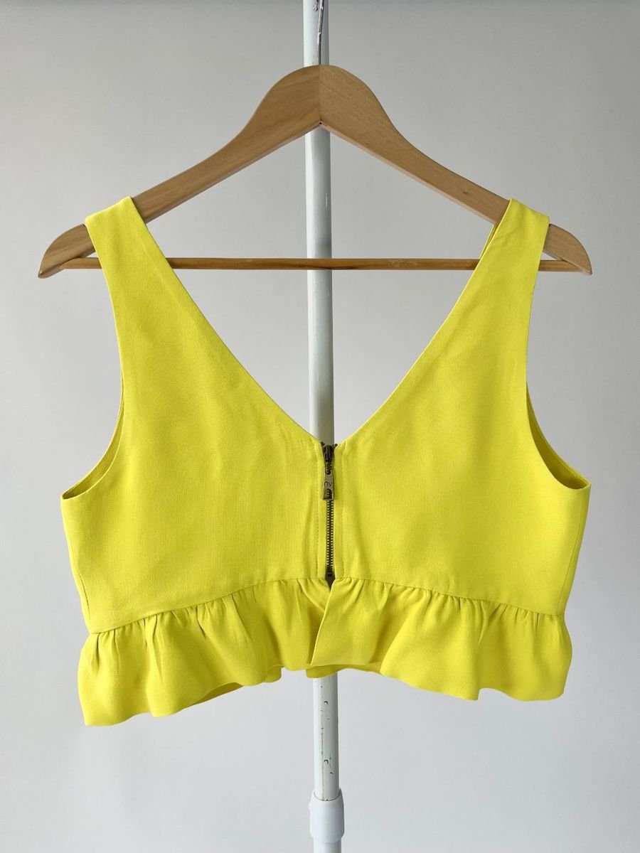 Blusa cropped amarelo NV, foto 2
