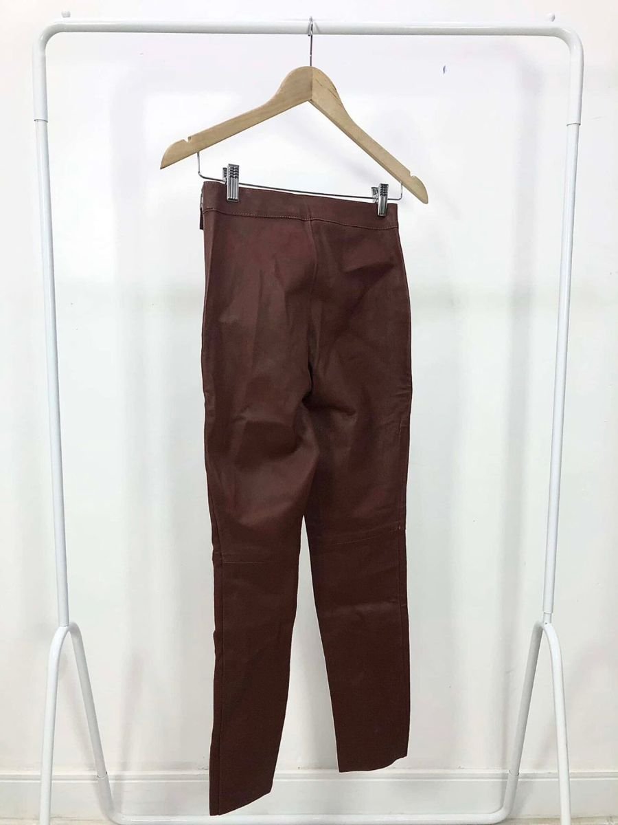 Calça couro marrom NK, foto 2