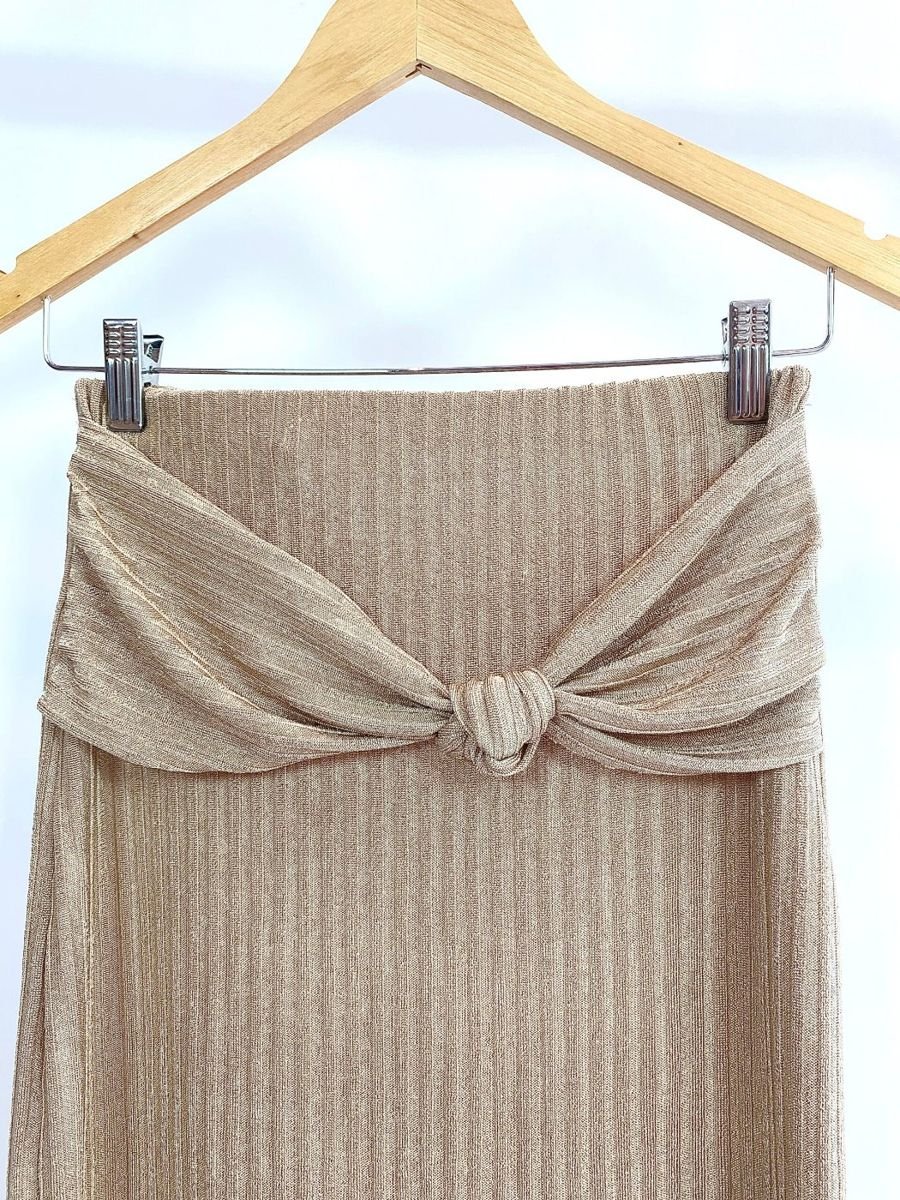 Saia midi marrom de tricot INGRID TALINA, foto 2