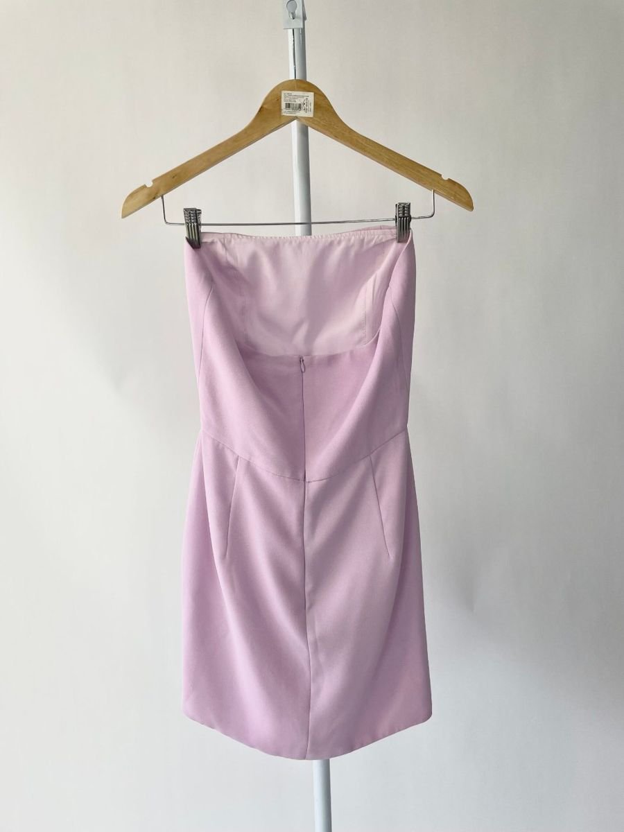 Vestido curto lilás sem alça CORPORIUM, foto 3