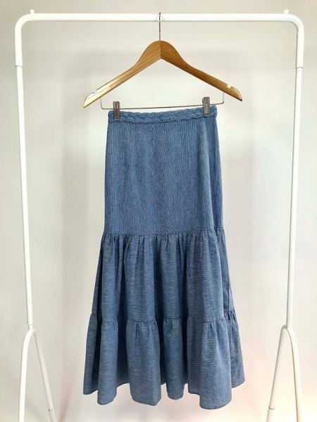 Saia midi azul LUIZA BOTTO