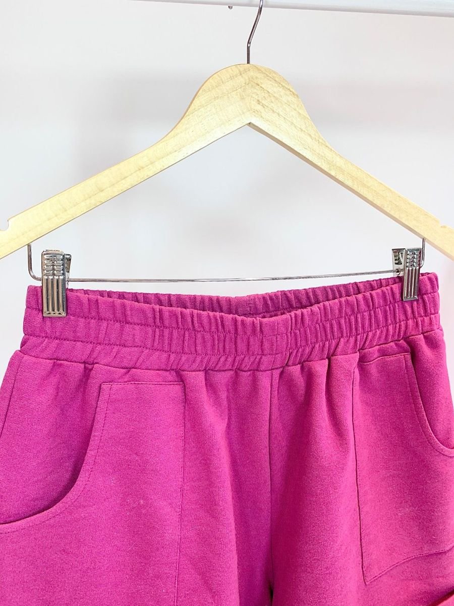Conjunto moletom rosa short e casaco cropped CHART, foto 3