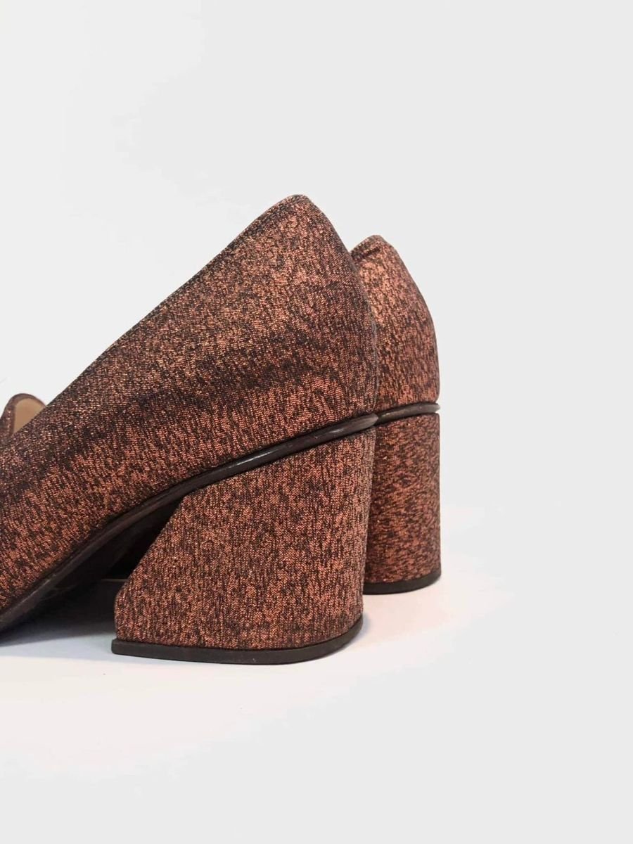 Sandalia bronze com brilhos e detalhe de franja MARCELA B, foto 4