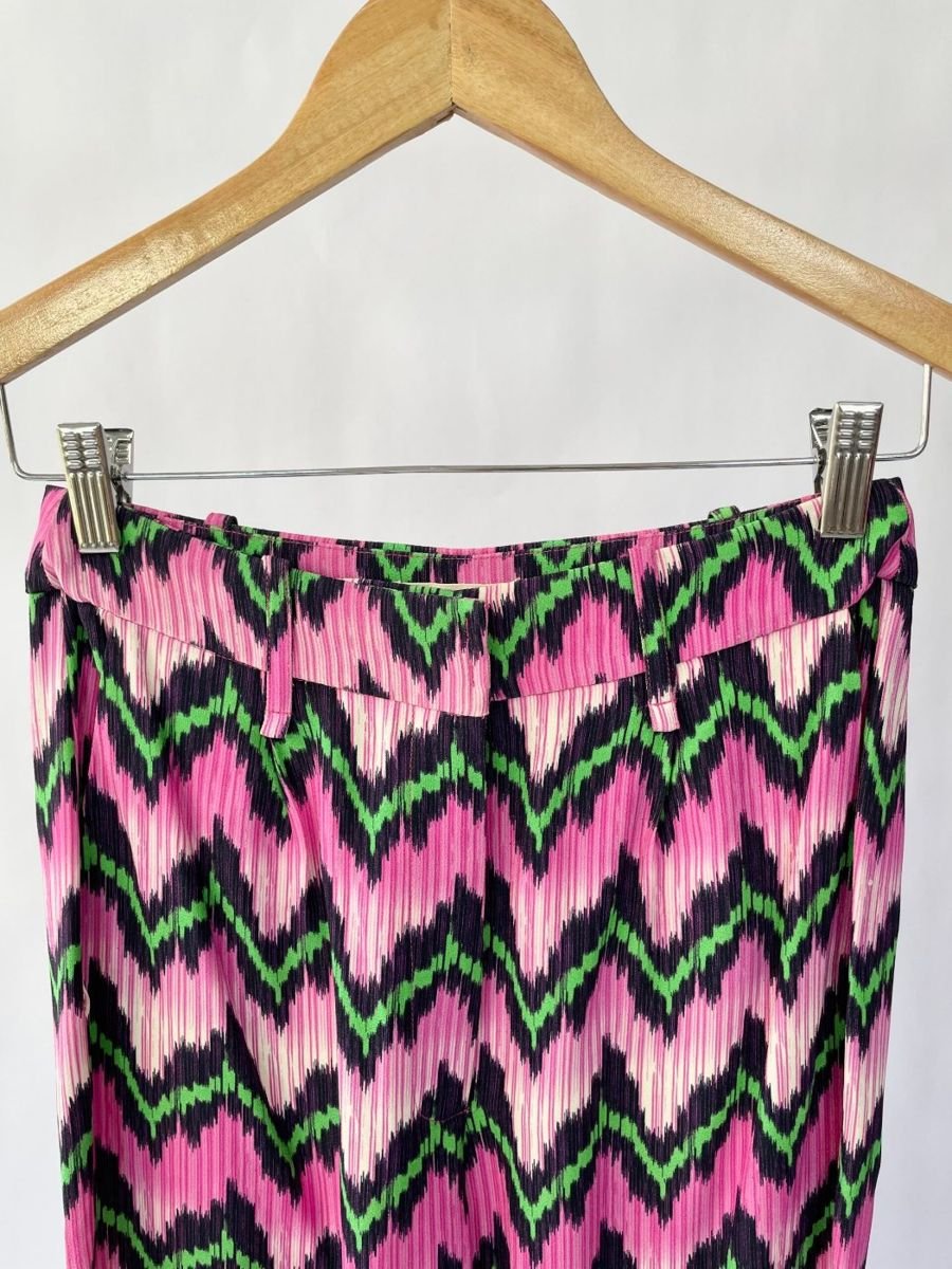 Calça alfaiataria rosa e verde NV, foto 2