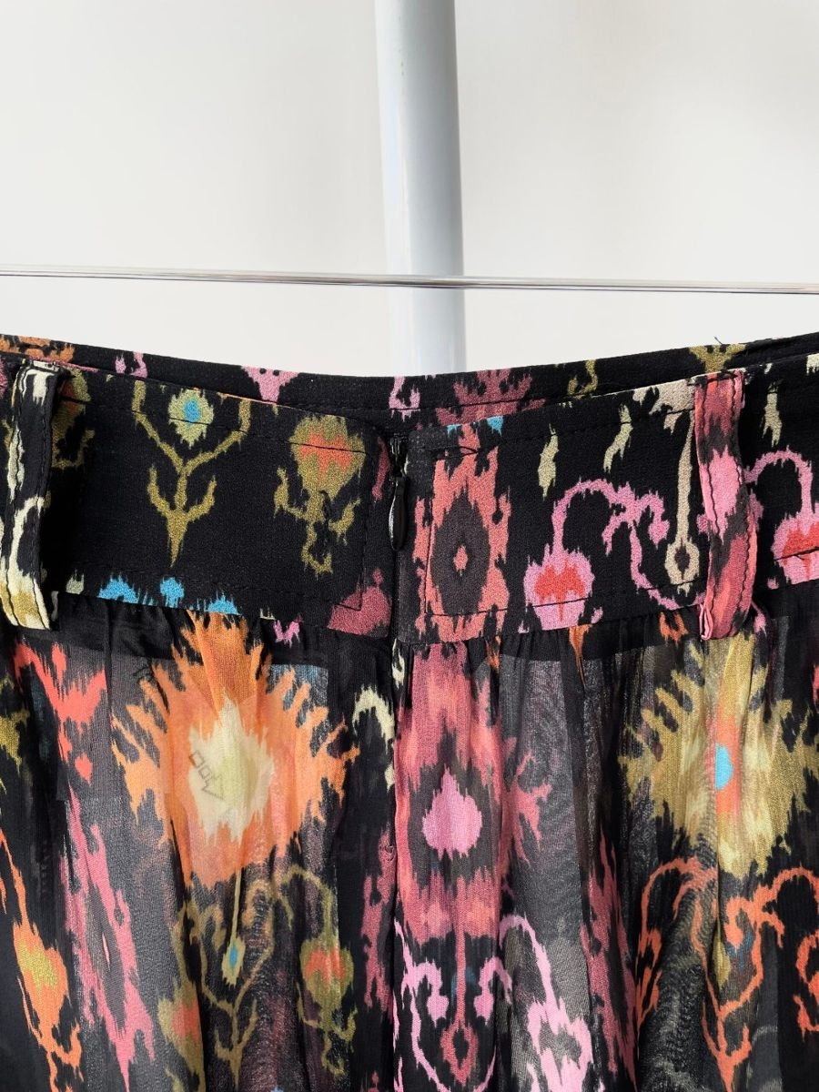 Calça transparencia preta estampada NV, foto 2