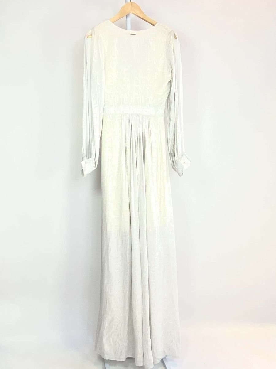 Vestido longo branco com estamp cinza M OFFICER, foto 3