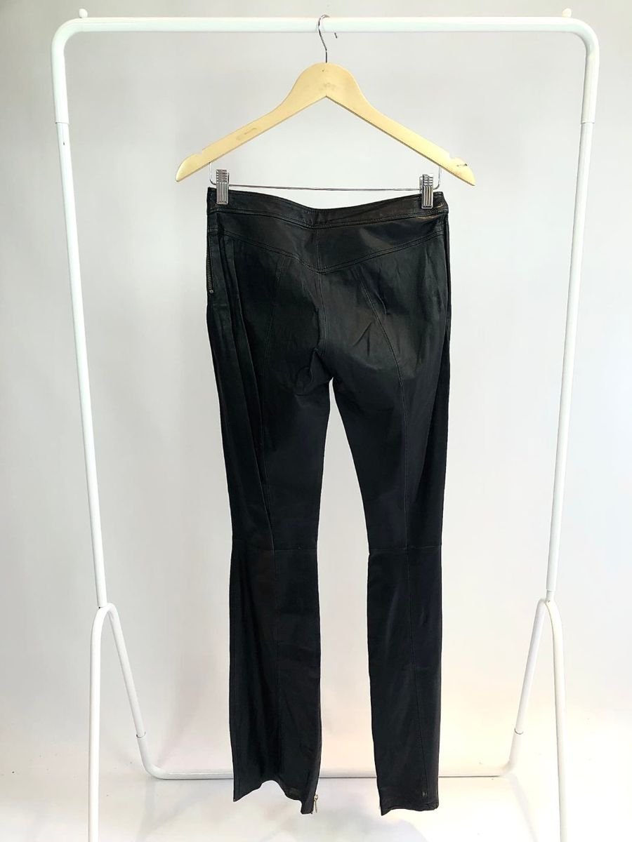 Calça preta de couro JULIANA SANMARTIN, foto 3