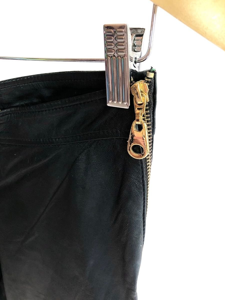 Calça preta de couro JULIANA SANMARTIN, foto 4
