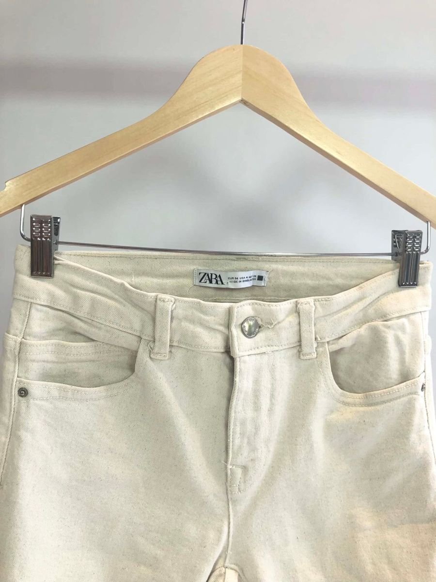 Calça skinny off white ZARA, foto 2