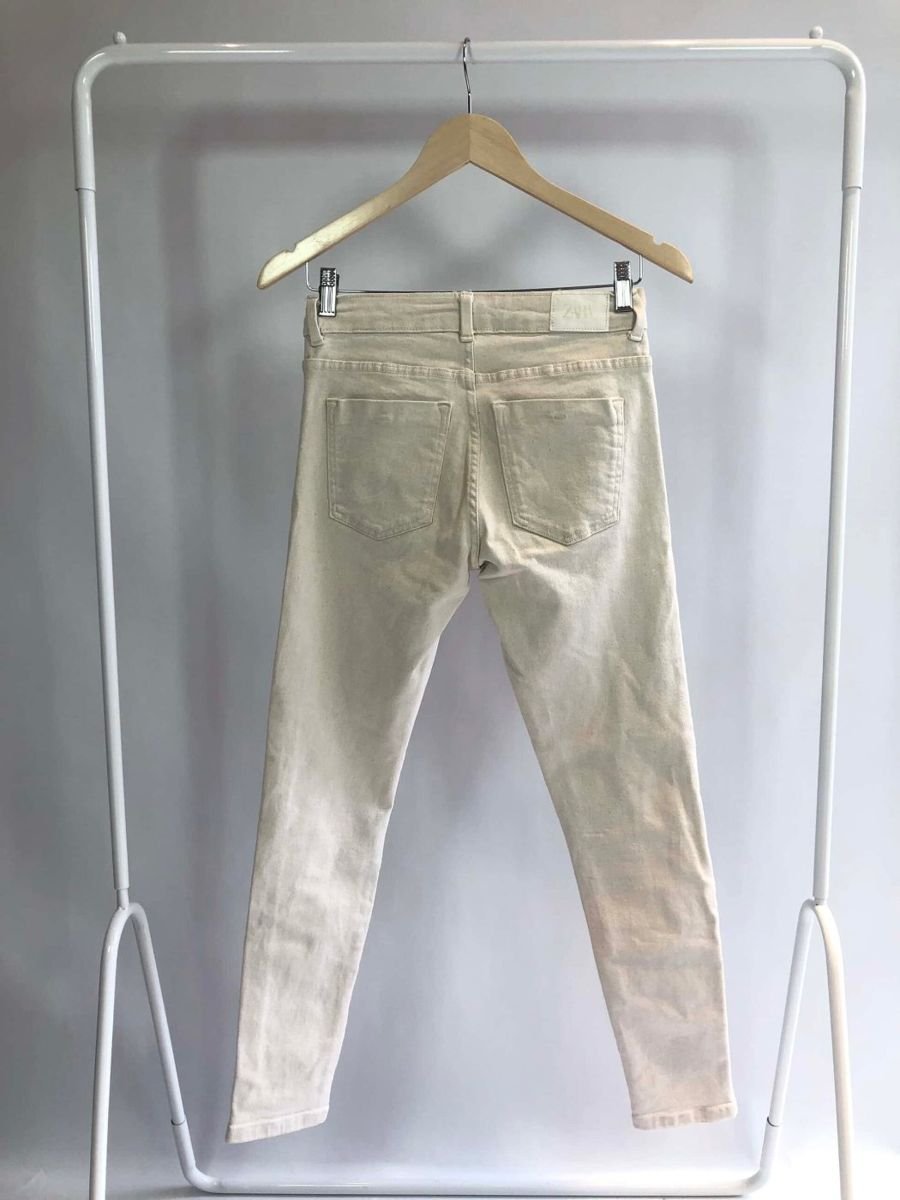 Calça skinny off white ZARA, foto 3
