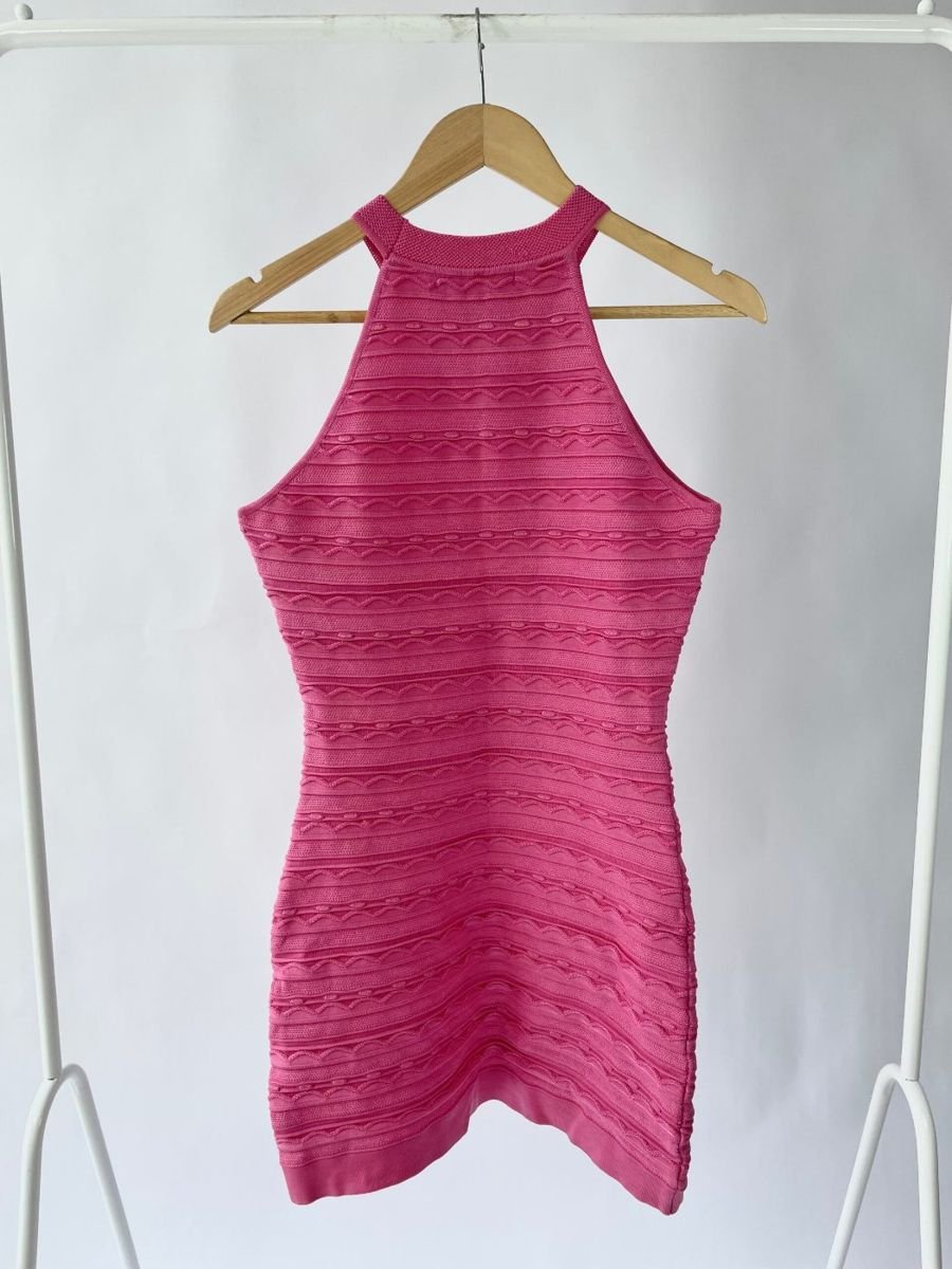 Vestido rosa tricot tramado GALERIA TRICOT, foto 3