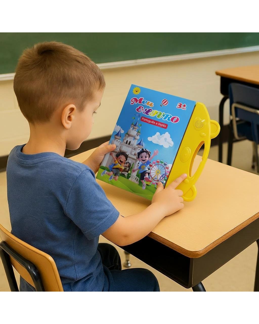 Livro Interativo Bilíngue com Som Português e Inglês - Azul, foto 5