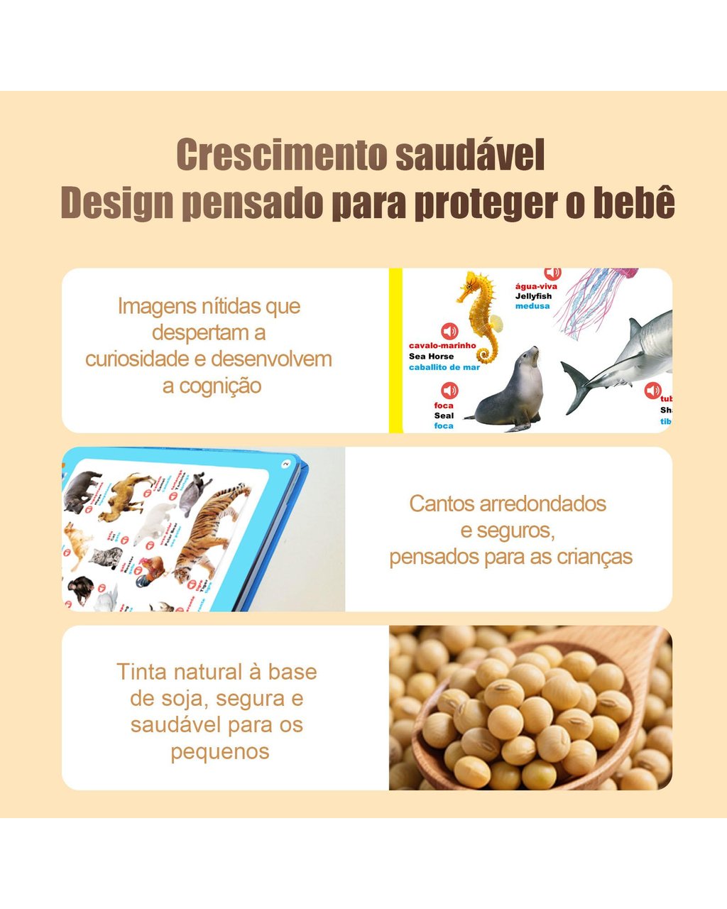 Livro Interativo Trilíngue com Som Português, Inglês e Espanhol - Meu E-Livro 3 em 1, foto 5