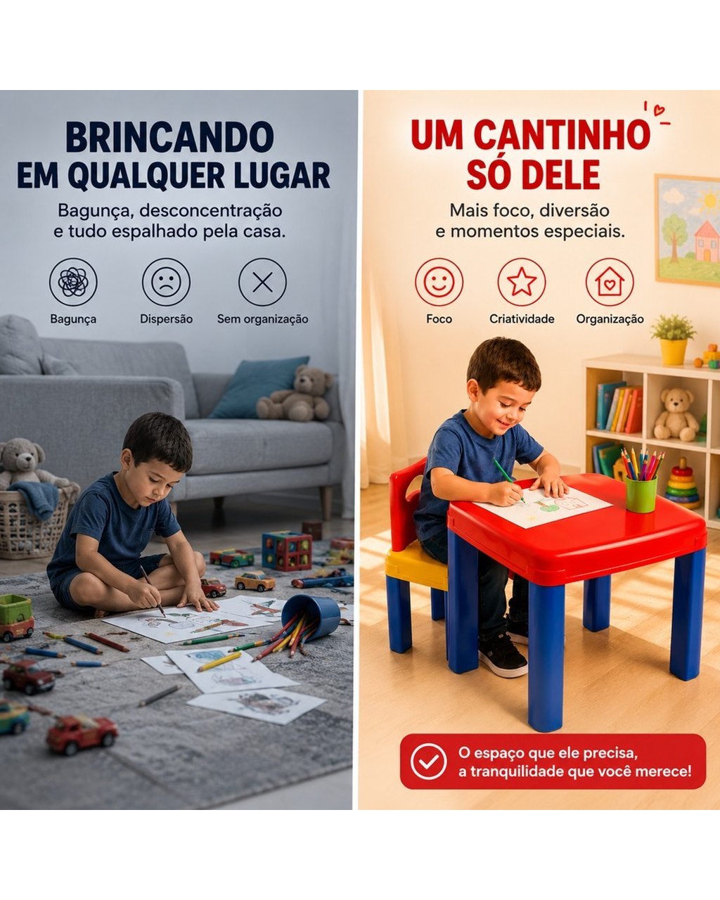 Mesinha Infantil com Cadeira Didática, foto 3